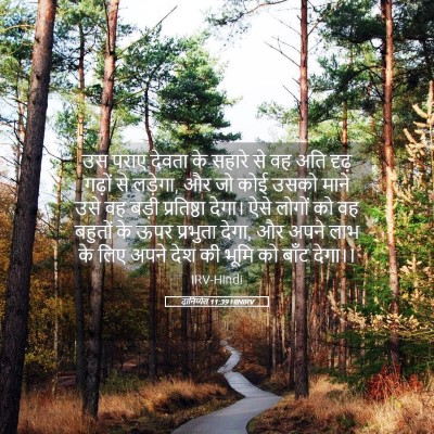 Picture 05 - दानिय्येल 11:39 HINIRV - उस पराए देवता के - Bible Verse Picture