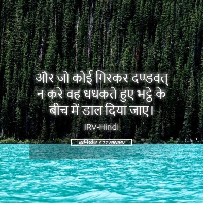 Picture 05 - दानिय्येल 3:11 HINIRV - और जो कोई गिरकर - Bible Verse Picture
