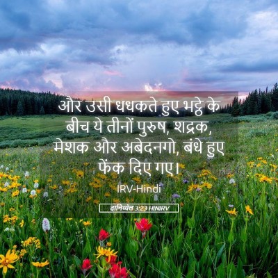 Picture 05 - दानिय्येल 3:23 HINIRV - और उसी धधकते हुए - Bible Verse Picture