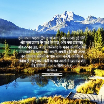 Picture 05 - नहेम्याह 10:37 HINIRV - हम अपना पहला गूँधा - Bible Verse Picture