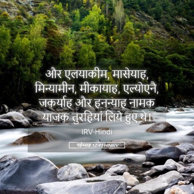 Picture 05 - नहेम्याह 12:41 HINIRV - और एलयाकीम, - Bible Verse Picture