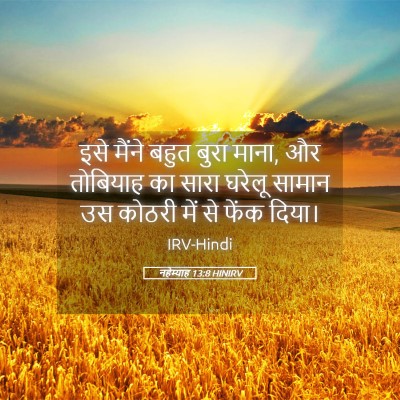 Picture 05 - नहेम्याह 13:8 HINIRV - इसे मैंने बहुत - Bible Verse Picture
