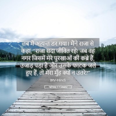 Picture 05 - नहेम्याह 2:3 HINIRV - तब मैं अत्यन्त डर - Bible Verse Picture