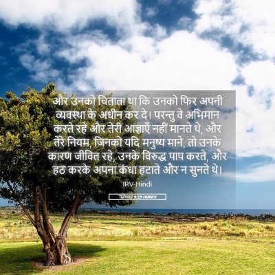 Picture 05 - नहेम्याह 9:29 HINIRV - और उनको चिताता था - Bible Verse Picture