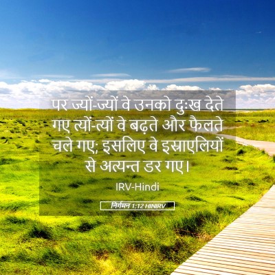 Picture 05 - निर्गमन 1:12 HINIRV - पर ज्यों-ज्यों वे - Bible Verse Picture