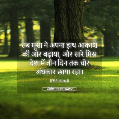 Picture 05 - निर्गमन 10:22 HINIRV - तब मूसा ने अपना हाथ - Bible Verse Picture