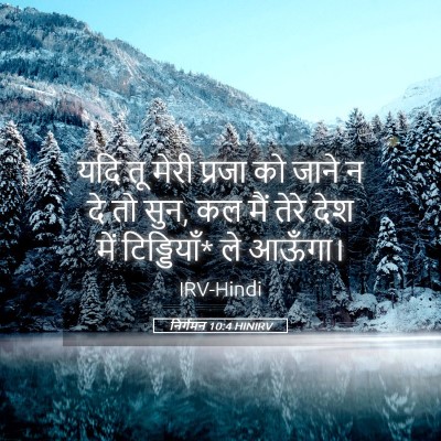Picture 05 - निर्गमन 10:4 HINIRV - यदि तू मेरी प्रजा - Bible Verse Picture