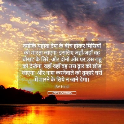 Picture 05 - निर्गमन 12:23 HINIRV - क्योंकि यहोवा देश - Bible Verse Picture