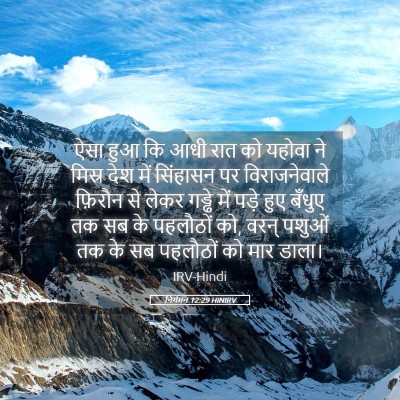Picture 05 - निर्गमन 12:29 HINIRV - ऐसा हुआ कि आधी रात - Bible Verse Picture