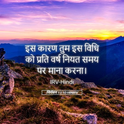 Picture 05 - निर्गमन 13:10 HINIRV - इस कारण तुम इस विधि - Bible Verse Picture