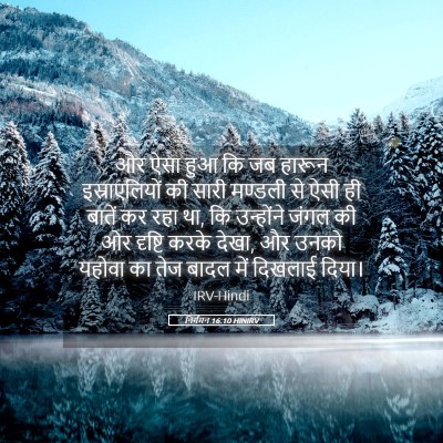 Picture 05 - निर्गमन 16:10 HINIRV - और ऐसा हुआ कि जब - Bible Verse Picture