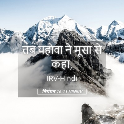 Picture 05 - निर्गमन 16:11 HINIRV - तब यहोवा ने मूसा से - Bible Verse Picture
