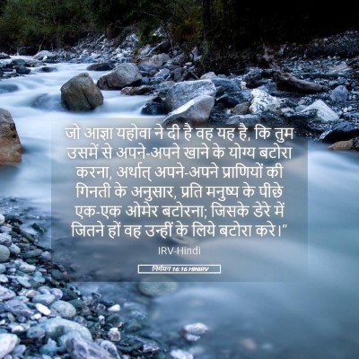 Picture 05 - निर्गमन 16:16 HINIRV - जो आज्ञा यहोवा ने - Bible Verse Picture