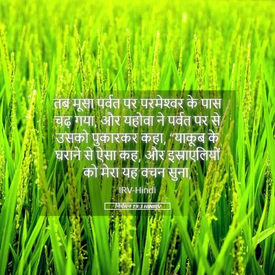 Picture 05 - निर्गमन 19:3 HINIRV - तब मूसा पर्वत पर - Bible Verse Picture