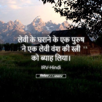 Picture 05 - निर्गमन 2:1 HINIRV - लेवी के घराने के एक - Bible Verse Picture