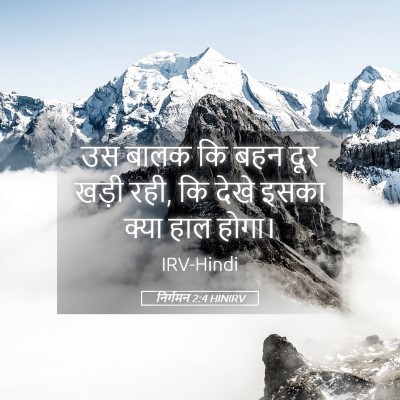 Picture 05 - निर्गमन 2:4 HINIRV - उस बालक कि बहन दूर - Bible Verse Picture