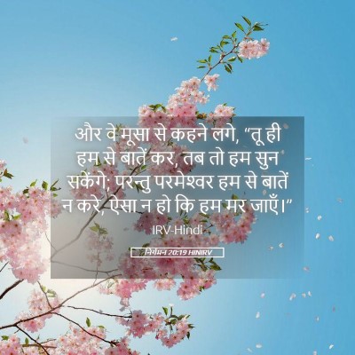 Picture 05 - निर्गमन 20:19 HINIRV - और वे मूसा से कहने - Bible Verse Picture