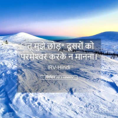 Picture 05 - निर्गमन 20:3 HINIRV - “तू मुझे छोड़* - Bible Verse Picture