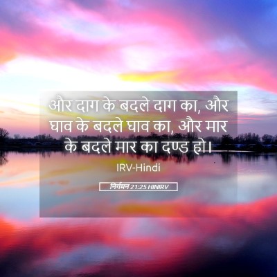 Picture 05 - निर्गमन 21:25 HINIRV - और दाग के बदले दाग - Bible Verse Picture