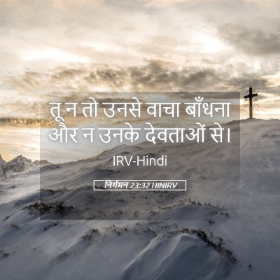 Picture 05 - निर्गमन 23:32 HINIRV - तू न तो उनसे वाचा - Bible Verse Picture