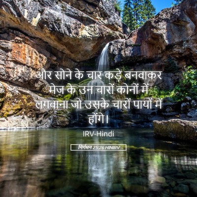 Picture 05 - निर्गमन 25:26 HINIRV - और सोने के चार कड़े - Bible Verse Picture