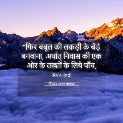 Picture 05 - निर्गमन 26:26 HINIRV - “फिर बबूल की लकड़ी - Bible Verse Picture