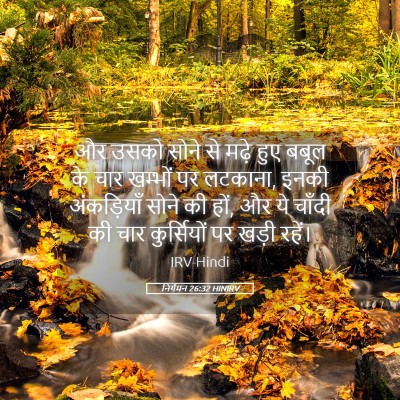 Picture 05 - निर्गमन 26:32 HINIRV - और उसको सोने से - Bible Verse Picture
