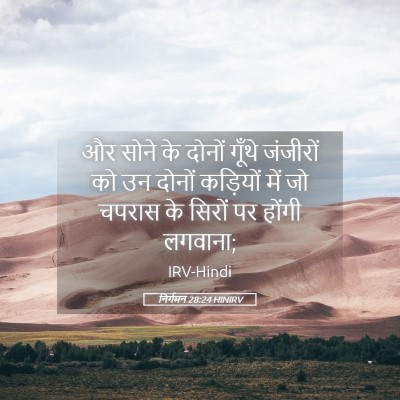 Picture 05 - निर्गमन 28:24 HINIRV - और सोने के दोनों - Bible Verse Picture