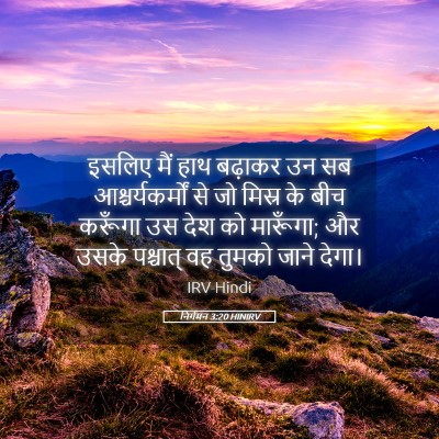 Picture 05 - निर्गमन 3:20 HINIRV - इसलिए मैं हाथ - Bible Verse Picture