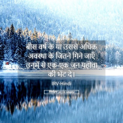Picture 05 - निर्गमन 30:14 HINIRV - बीस वर्ष के या उससे - Bible Verse Picture