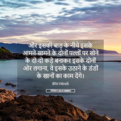 Picture 05 - निर्गमन 30:4 HINIRV - और इसकी बाड़ के - Bible Verse Picture