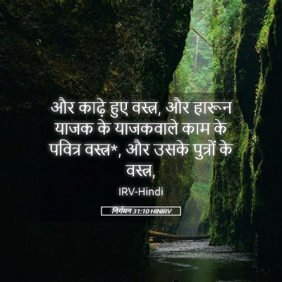 Picture 05 - निर्गमन 31:10 HINIRV - और काढ़े हुए - Bible Verse Picture