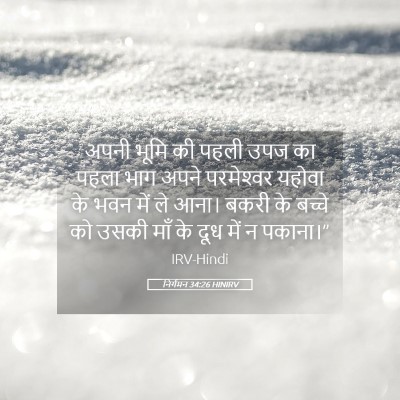 Picture 05 - निर्गमन 34:26 HINIRV - अपनी भूमि की पहली - Bible Verse Picture