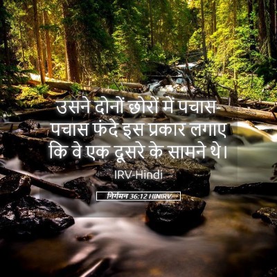 Picture 05 - निर्गमन 36:12 HINIRV - उसने दोनों छोरों - Bible Verse Picture