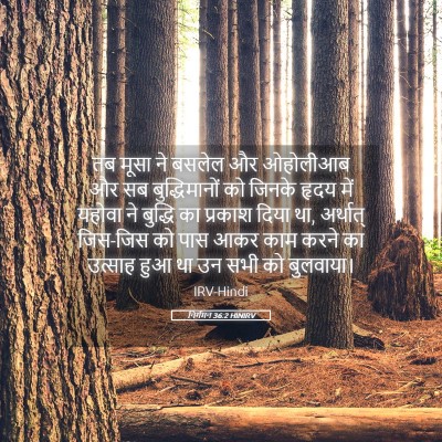 Picture 05 - निर्गमन 36:2 HINIRV - तब मूसा ने बसलेल और - Bible Verse Picture