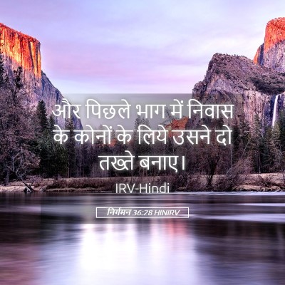 Picture 05 - निर्गमन 36:28 HINIRV - और पिछले भाग में - Bible Verse Picture