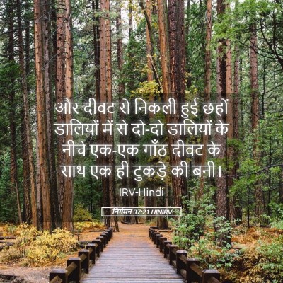 Picture 05 - निर्गमन 37:21 HINIRV - और दीवट से निकली - Bible Verse Picture