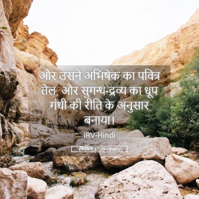 Picture 05 - निर्गमन 37:29 HINIRV - और उसने अभिषेक का - Bible Verse Picture