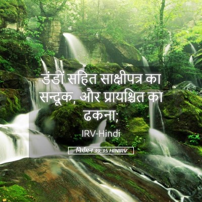 Picture 05 - निर्गमन 39:35 HINIRV - डंडों सहित - Bible Verse Picture