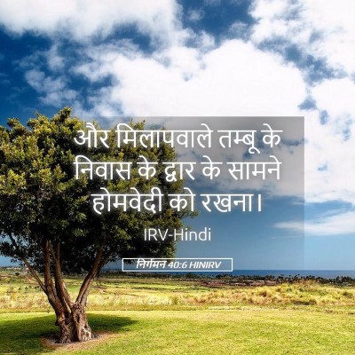 Picture 05 - निर्गमन 40:6 HINIRV - और मिलापवाले - Bible Verse Picture