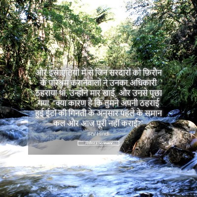 Picture 05 - निर्गमन 5:14 HINIRV - और इस्राएलियों - Bible Verse Picture