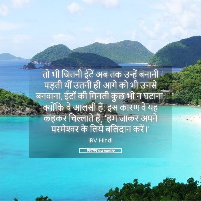 Picture 05 - निर्गमन 5:8 HINIRV - तो भी जितनी ईटें अब - Bible Verse Picture