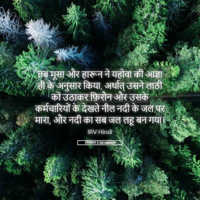Picture 05 - निर्गमन 7:20 HINIRV - तब मूसा और हारून ने - Bible Verse Picture