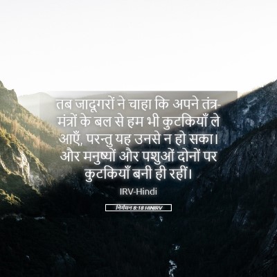 Picture 05 - निर्गमन 8:18 HINIRV - तब जादूगरों ने - Bible Verse Picture