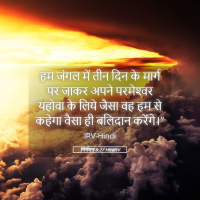 Picture 05 - निर्गमन 8:27 HINIRV - हम जंगल में तीन दिन - Bible Verse Picture