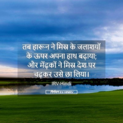 Picture 05 - निर्गमन 8:6 HINIRV - तब हारून ने मिस्र - Bible Verse Picture