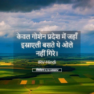 Picture 05 - निर्गमन 9:26 HINIRV - केवल गोशेन प्रदेश - Bible Verse Picture