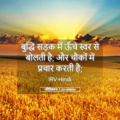 Picture 05 - नीतिवचन 1:20 HINIRV - बुद्धि सड़क में - Bible Verse Picture