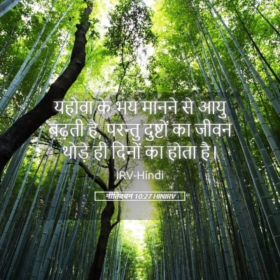 Picture 05 - नीतिवचन 10:27 HINIRV - यहोवा के भय मानने - Bible Verse Picture