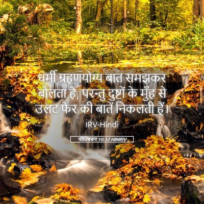 Picture 05 - नीतिवचन 10:32 HINIRV - धर्मी ग्रहणयोग्य - Bible Verse Picture